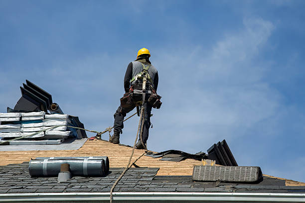Professional Gutter Installation technician working in Grafton, NH